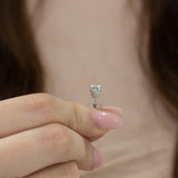 E141 ~ Oval ~ Moissanite Earrings