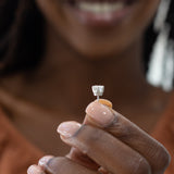 E119 ~ Moissanite ~ Moissanite Crown Earrings