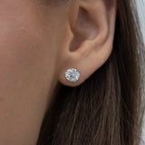 E123 ~ Moissanite ~ Moissanite Martini Earrings