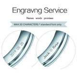 Engraving - Engagement Rings Wedding Bands - up to 20 characters