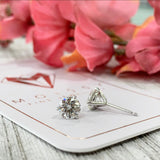 E123 ~ Moissanite ~ Moissanite Martini Earrings
