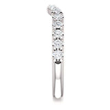 Wb0082 ~ Moissanite~ 0.36Ct 14K White Gold Curved Wedding Band - Bands