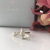 Ahria ~ 14Ky 10X5Mm Marquise Charles & Colvard F1 Moissainte Solitaire - Ring