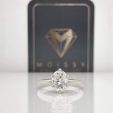 Alanna ~ 14Kw 8X6Mm Oval Moissanite Solitaire - Ring