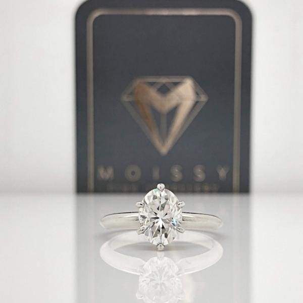 Alanna ~ 14Kw 8X6Mm Oval Moissanite Solitaire - Ring
