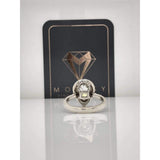 Collette ~ 14Kw 10X7Mm Pear Moissanite Diamond Double Halo And Band - Ring