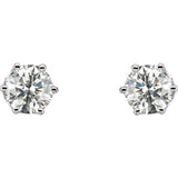 Earrings ~ 2.0Ct Moissanite Crown Earrings - Earrings