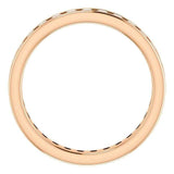 Eb012 - Diamond ~ .25 Ct Round Rose Gold Milgrain Wedding Band - Bands