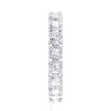 Ebm013 ~ Moissanite ~5.40Ct Cushion Eternity White Gold - Bands