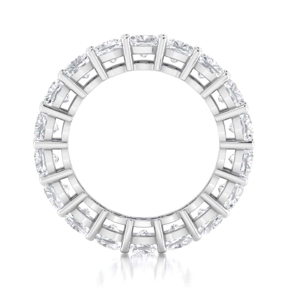 Ebm013 ~ Moissanite ~5.40Ct Cushion Eternity White Gold - Bands