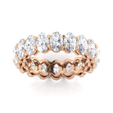 Ebm014 ~ Moissanite ~ 5.72 Oval Eternity Rose Gold Band - Bands