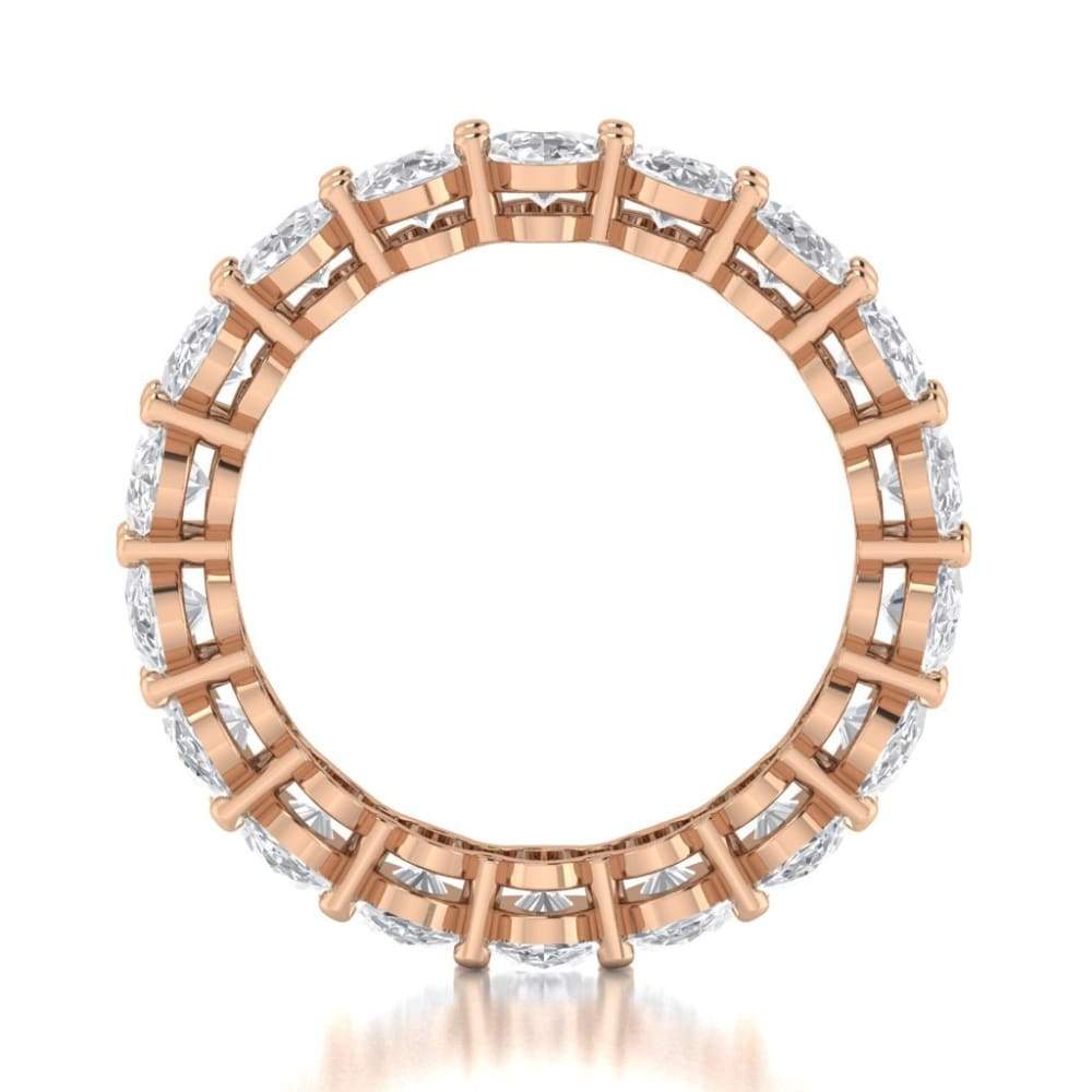 Ebm014 ~ Moissanite ~ 5.72 Oval Eternity Rose Gold Band - Bands