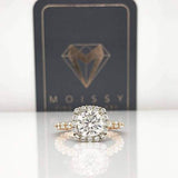 Eternal Collection ~ Courtney ~ 18Krw 7Mm Cushion Moissanite Diamond Band And Halo - Ring