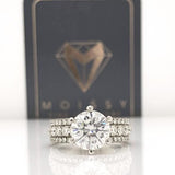 Faye ~ 14K 8.5Mm Round Moissanite Moissanite Band - Ring