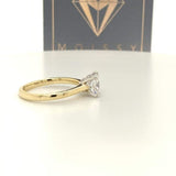Hannah ~ 14Kyw 7Mm Cushion Moissanite Solitaire - Ring