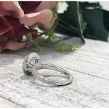 Kendall ~ 14Kw 8.0Mm Round Moisssanite Diamond Halo And Band - Ring