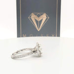Kendall ~ 14Kw 8.0Mm Round Moisssanite Diamond Halo And Band - Ring