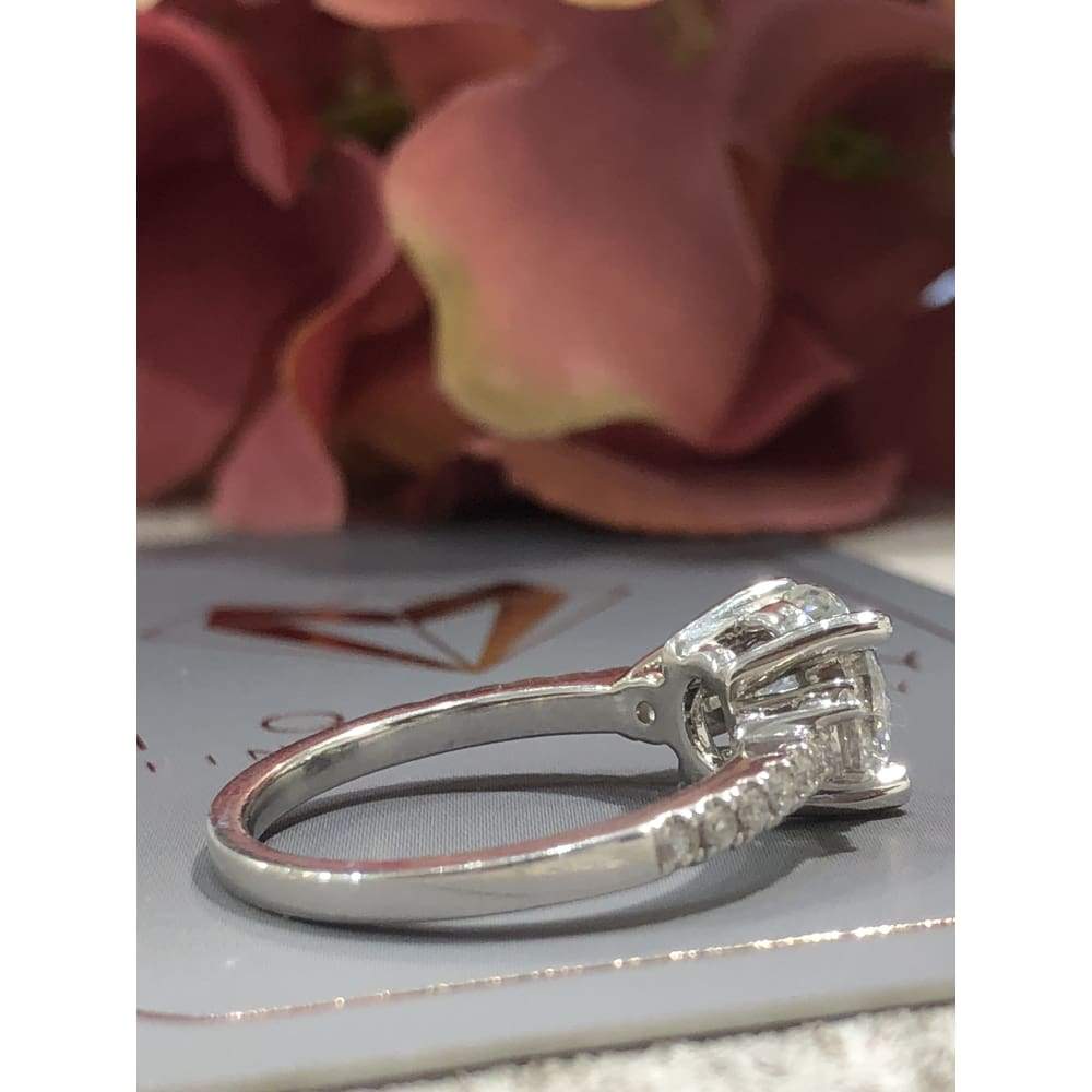 Khloe ~ 14Kw 7.5Mm Round Moissanite Diamond Band - Ring