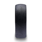 Obsidian Domed Black Tungsten Carbide Ring With Sandblasted Crystalline Finish - Mens Rings
