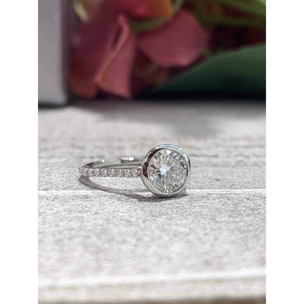 Patricia ~ 6.5Mm Round Moissanite Moissanite Band - Ring