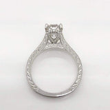 Ruby ~ 14K 9X7Mm Oval Moissanite Diamond Accents - Ring