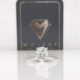 Ruby ~ 14K 9X7Mm Oval Moissanite Diamond Accents - Ring