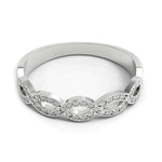 Wb051 ~ Diamond ~ 0.19 Ct Infinity Wedding Band - Bands