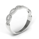 Wb051 ~ Diamond ~ 0.19 Ct Infinity Wedding Band - Bands