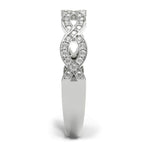 Wb051 ~ Diamond ~ 0.19 Ct Infinity Wedding Band - Bands