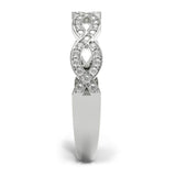 Wb051 ~ Diamond ~ 0.19 Ct Infinity Wedding Band - Bands
