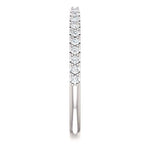 Wb059 ~ Diamond ~ .20Ct Round White Gold Wedding Band - Bands