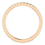 Wb072 ~ Diamond ~ 0.40Ct Rose Gold Wedding Band - Bands