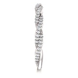 Wb074~ Diamond ~ 0.25Ct Infinity White Gold Wedding Band - Bands