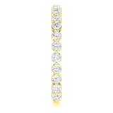 Wbm0091 ~ 14Ky - 0.69Ctw Single Prong Set Moissanite Band - Bands