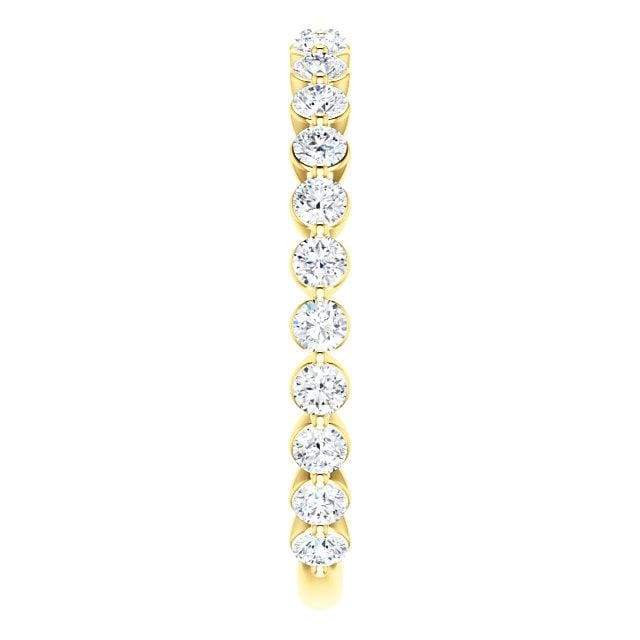 Wbm0091 ~ 14Ky - 0.69Ctw Single Prong Set Moissanite Band - Bands