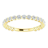Wbm0091 ~ 14Ky - 0.69Ctw Single Prong Set Moissanite Band - Bands