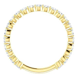 Wbm0091 ~ 14Ky - 0.69Ctw Single Prong Set Moissanite Band - Bands