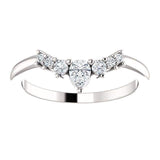 Wbm0099 ~ Moissanite ~ 0.20Ct Rose Gold Accentes Wedding Band - Bands