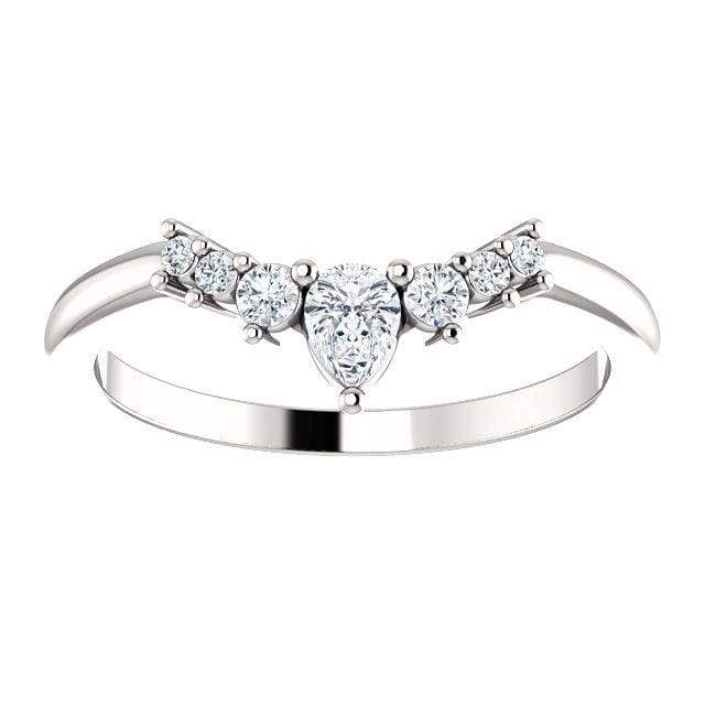 Wbm0099 ~ Moissanite ~ 0.20Ct Rose Gold Accentes Wedding Band - Bands