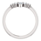 Wbm0099 ~ Moissanite ~ 0.20Ct Rose Gold Accentes Wedding Band - Bands