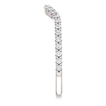 Wbm096 ~ Moissanite ~ 0.19Ct White Gold Curved Wedding Band - Bands