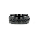 TALON Black Titanium Ring with Black Sapphires