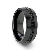 TALON Black Titanium Ring with Black Sapphires