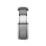 CRONUS Brushed Center with Polished Bevels Tungsten Wedding Band