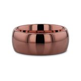 COFFEE Traditional Domed Espresso Tungsten Carbide Wedding Ring