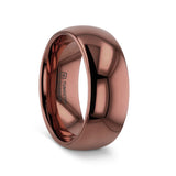 COFFEE Traditional Domed Espresso Tungsten Carbide Wedding Ring