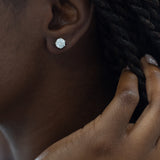 E119 ~ Moissanite ~ Moissanite Crown Earrings