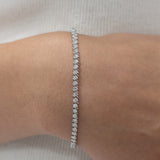 B014 ~ Moissanite S-Link Tennis Bracelet