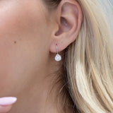 E121 ~ Moissanite  ~ Moissanite Dangle Earrings