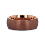 JAVA Domed with Brushed Finish Espresso Tungsten Band